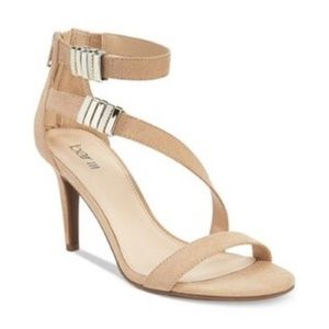 BAR III Women’s Hillary Asymmetrical Ankle Strap Dressy Sandal Natural